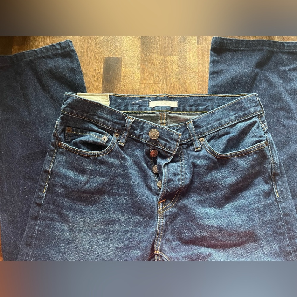 Preloved 100% Cotton Abercrombie & Fitch Straight Leg Jeans Size 29/30